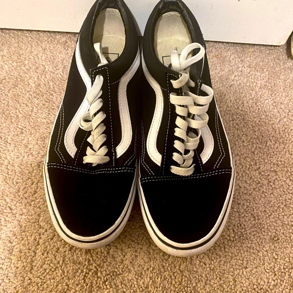 old skool black platform vans